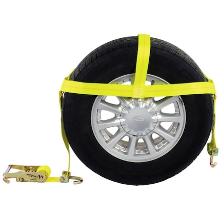 Us Cargo Control Wheel Bonnet with Swivel Hooks & Ratchet WNTH24